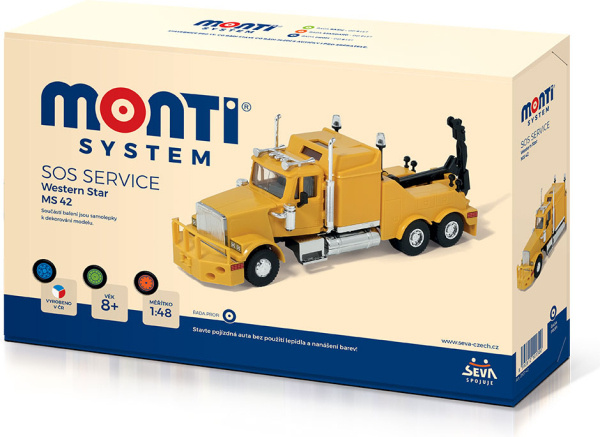 Stavebnice Monti System MS 42 SOS Service Western star 1:48 v krabici 22x15x6cm