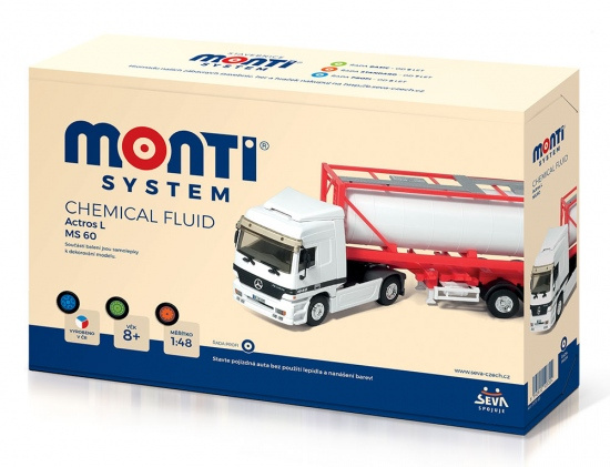 Stavebnice Monti System MS 60 Chemical Fluid Actros L-MB 1:48 v krabici 31,5x16,5x7,5cm