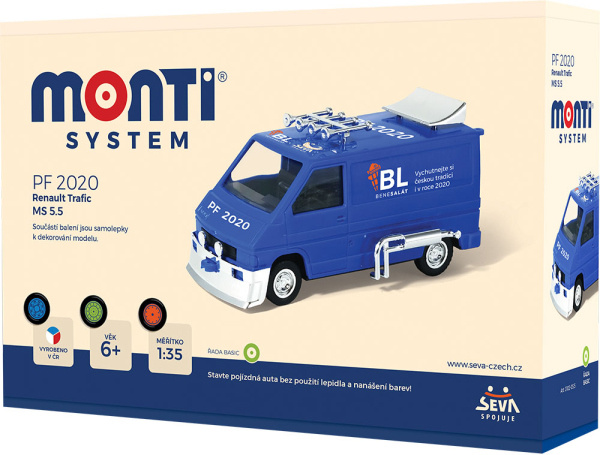 Stavebnice Monti System MS 05 Air Servis Renault Trafic 1:35 v krabici 22x15x6cm