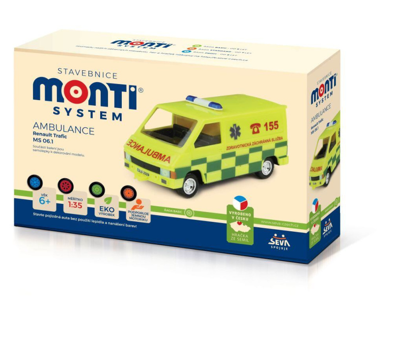 Stavebnice Monti System MS 06.1 Ambulance Renault Trafic 1:35