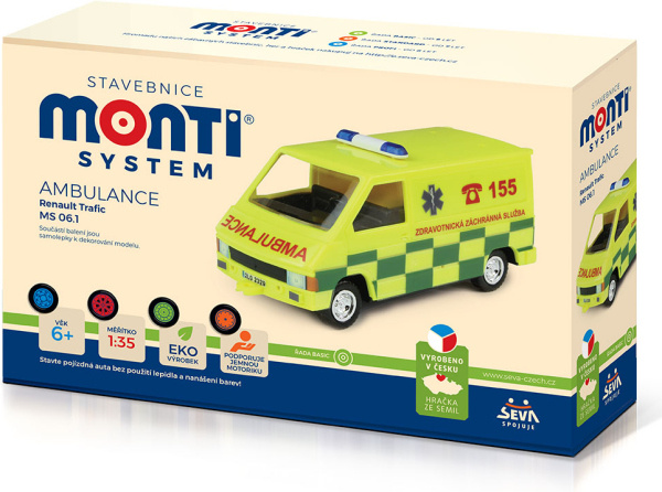 Stavebnice Monti System MS 06.1 Ambulance Renault Trafic 1:35
