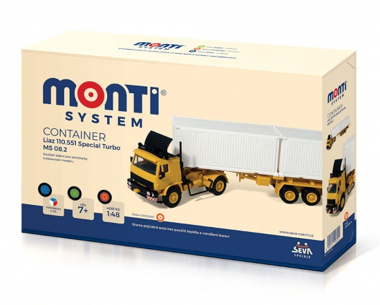 Stavebnice Monti System MS 08.2 Container Liaz 1:48 v krabici 31,5x16,5x7,5cm