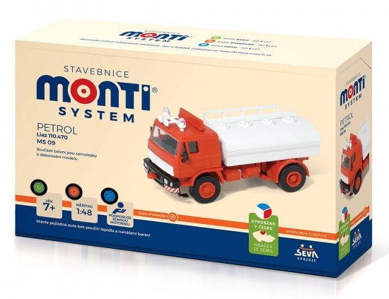 Stavebnice Monti System MS 09 Petrol Liaz 1:48 v krabici 22x15x6cm