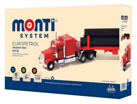 Stavebnice Monti System MS 26 Europetrol Western star 1:48 v krabici 32x20,5x7,5cm