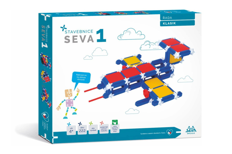 Stavebnice SEVA Klasik 1 – 222 dílků