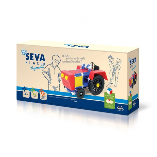 Stavebnice SEVA KLASIK Nejmenší plast 115ks v krabici 31,5x16,5x7,5cm