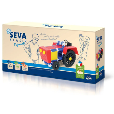 Stavebnice SEVA KLASIK Nejmenší plast 115ks v krabici 31,5x16,5x7,5cm