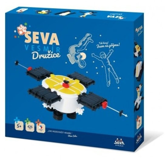 Stavebnice SEVA VESMÍR Družice plast 425ks v krabici 35x33x5cm