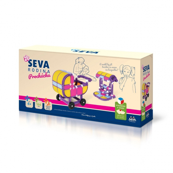 Stavebnice SEVA RODINA Procházka plast 166ks v krabici 32x17x8cm
