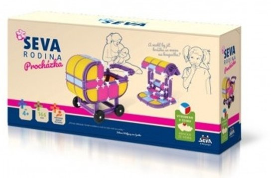 Stavebnice SEVA RODINA Procházka plast 166ks v krabici 32x17x8cm