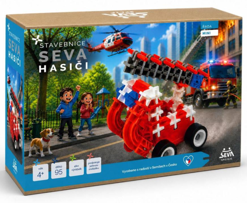 SEVA mini hasiči – stavebnice 95 dílků