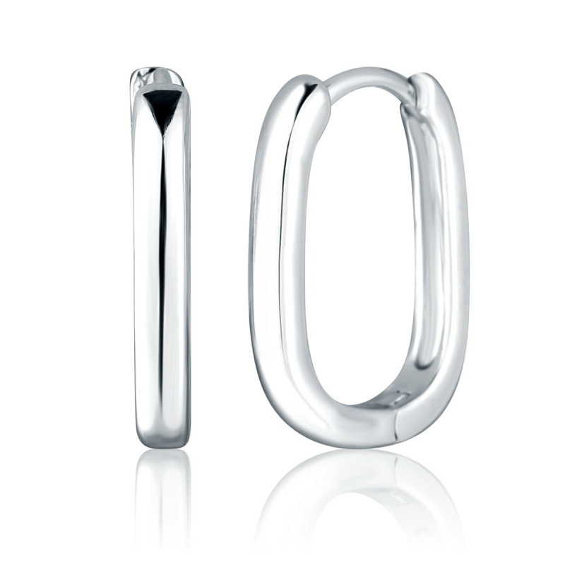 JVD Minimalistické oválné stříbrné náušnice SVLE2883X610000