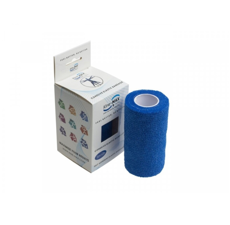 Kine-MAX Elastické samofixační obinadlo (kohezivní) 7,5cmx4,5m - modrá