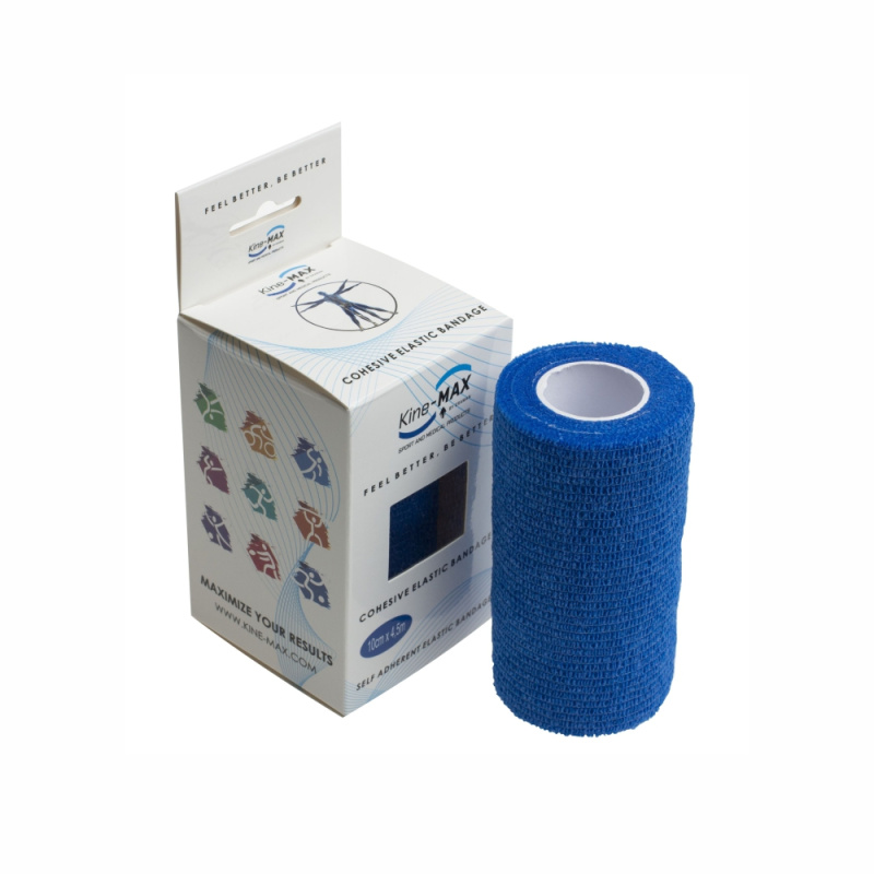 KineMAX Cohesive 10 cm x 4,5 m elastické samofixační obinadlo 1 ks modré