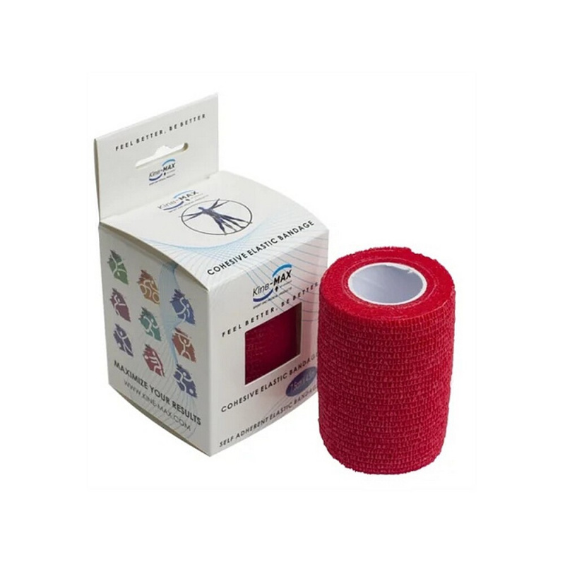 Kine-MAX Elastické samofixační obinadlo (kohezivní) 7,5cmx4,5m - červená