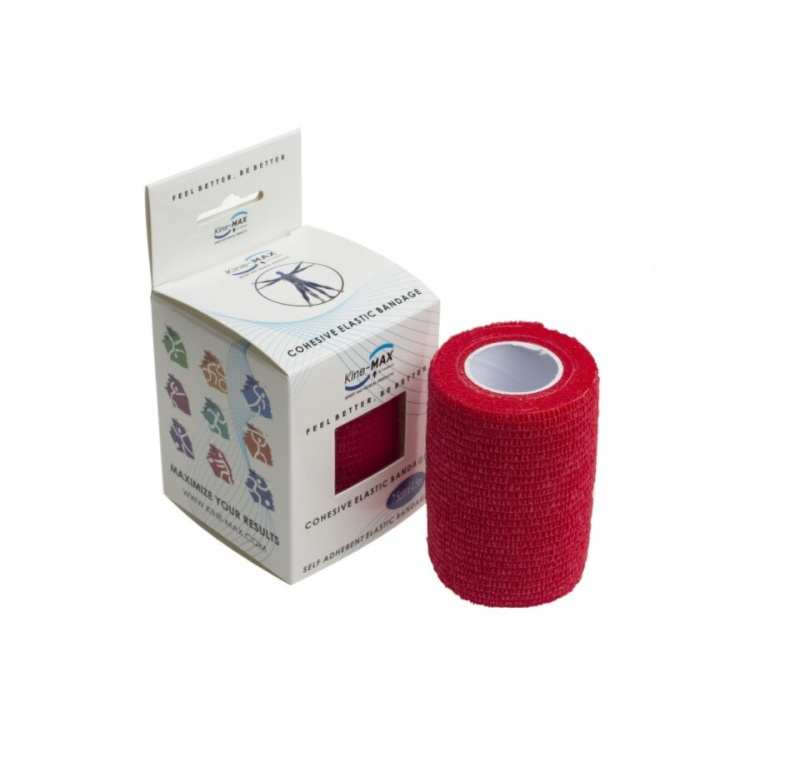 Kine-MAX Elastické samofixační obinadlo (kohezivní) 7,5cmx4,5m - červená