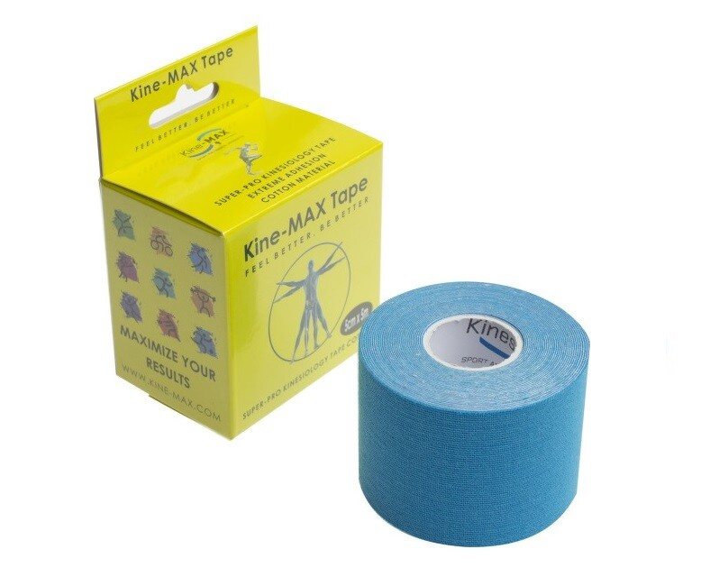KineMAX SuperPro Cotton 5 cm x 5 m kinesiologická tejpovací páska 1 ks modrá