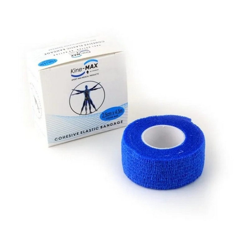 Kine-MAX Elastické samofixační obinadlo (kohezivní) 2,5 cm x 4,5 m - modrá