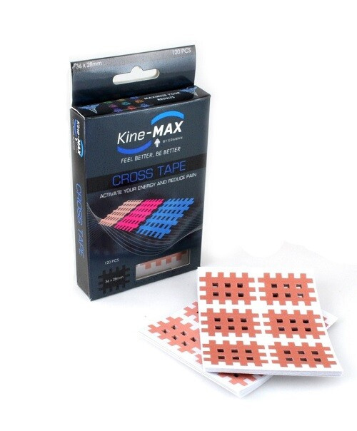 KineMAX Cross Tape vel. M 36 x 28 mm křížový tejp 120 ks