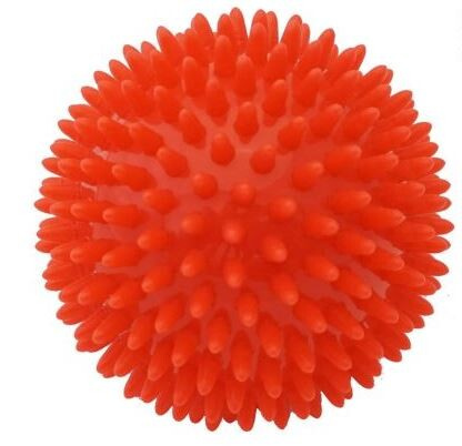 Kine-MAX masážní míček ježek 9cm - červená