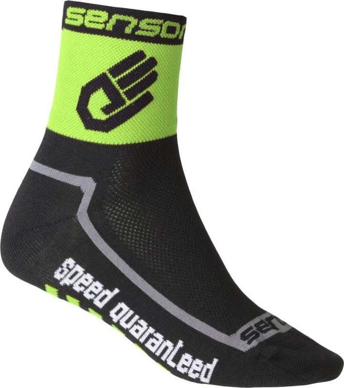 Ponožky SENSOR Race lite hand zelená Barva: Zelená, Velikost: 6/8
