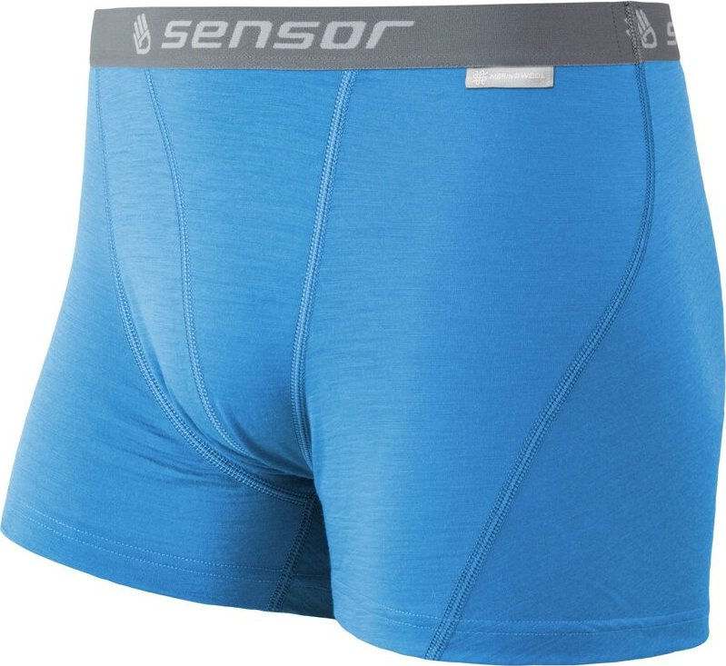 Pánské merino boxerky SENSOR active modrá Barva: Modrá, Velikost: XXL