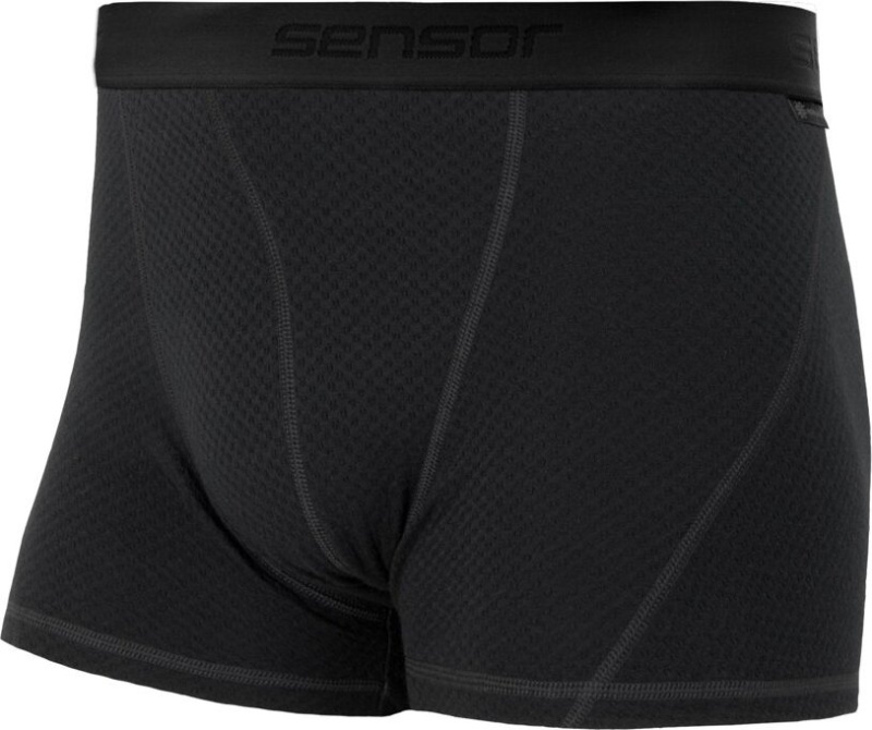 Pánské merino boxerky SENSOR df černá Barva: černá, Velikost: L