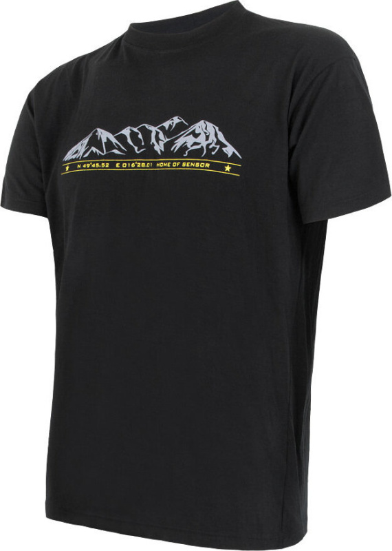 Pánské merino tričko SENSOR active pt mountains černá Barva: černá, Velikost: XL