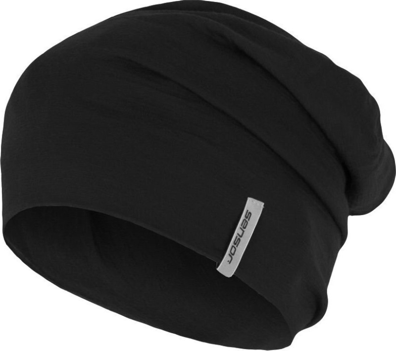 Čepice SENSOR Merino wool černá Barva: černá, Velikost: M