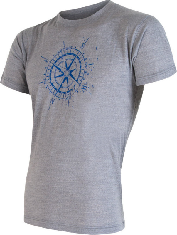 Pánské termo tričko SENSOR Merino active pt compass šedá Barva: šedá, Velikost: M