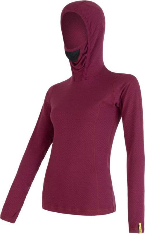 Dámské termo tričko s kapucí SENSOR Merino df fialová Barva: fialová, Velikost: XL