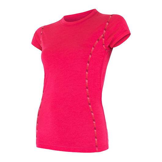 SENSOR MERINO AIR dámské triko kr.rukáv magenta Velikost: XL