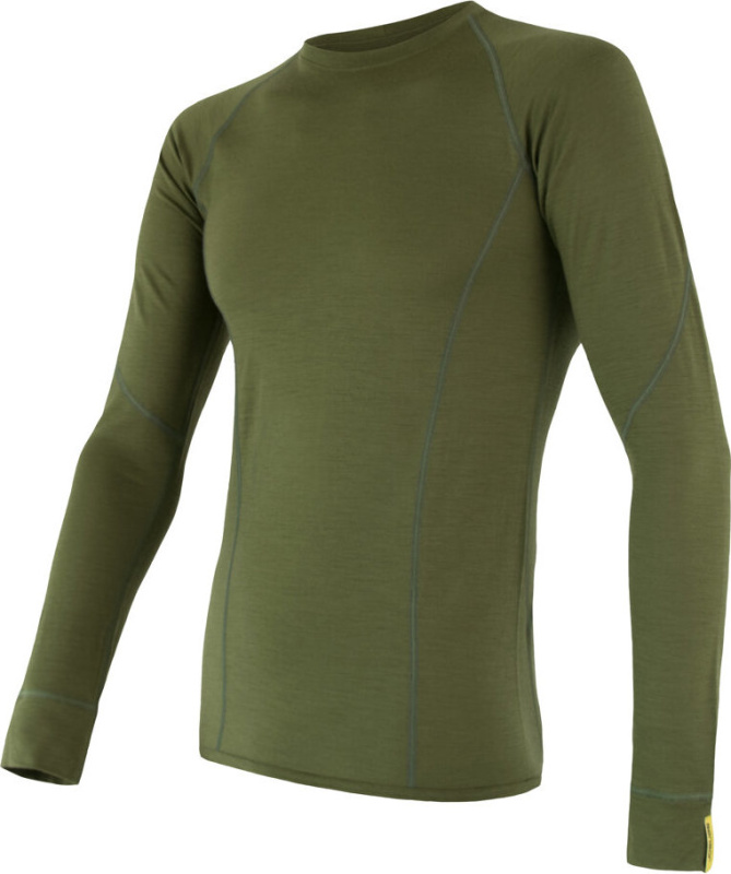 Pánské tričko SENSOR Merino active zelená Barva: Zelená, Velikost: M