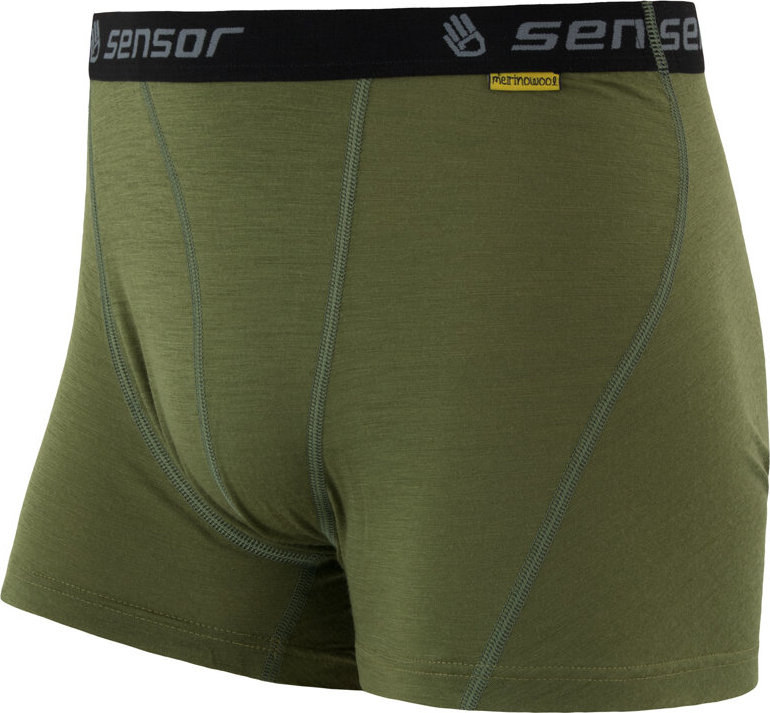 SENSOR MERINO ACTIVE pánské trenky safari Velikost: S