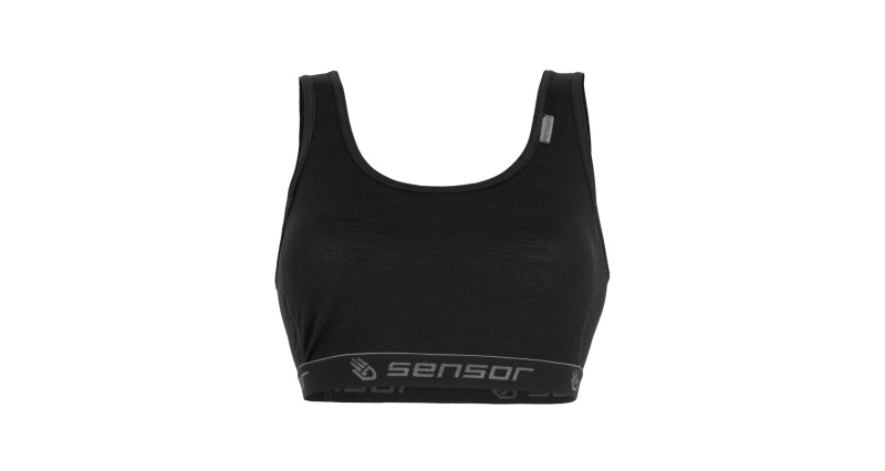 Dámská sportovní podprsenka SENSOR Merino active černá Barva: černá, Velikost: S