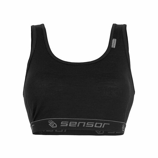 Dámská sportovní podprsenka SENSOR Merino active černá Barva: černá, Velikost: M
