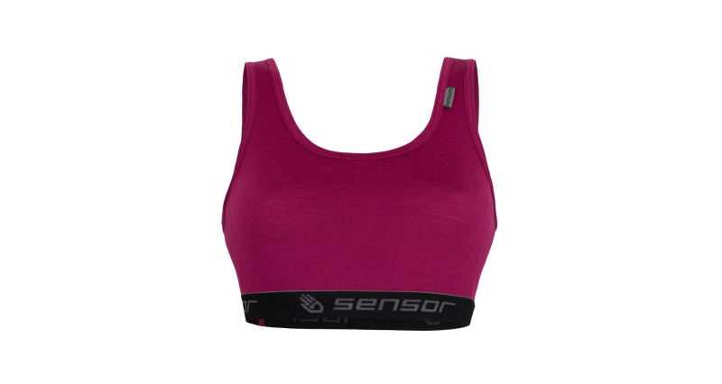 Dámská sportovní podprsenka SENSOR Merino active fialová Barva: fialová, Velikost: M