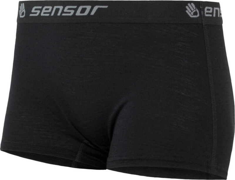 Dámské kalhotky s nohavičkou SENSOR Merino active černá Barva: černá, Velikost: S