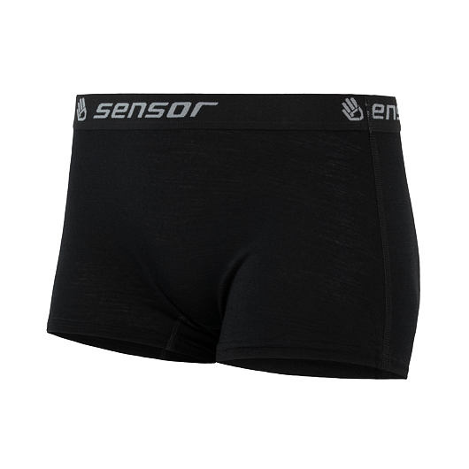 Dámské kalhotky s nohavičkou SENSOR Merino active černá Barva: černá, Velikost: L