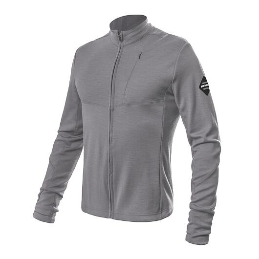 Pánská mikina SENSOR Merino upper šedá zip Barva: šedá, Velikost: S