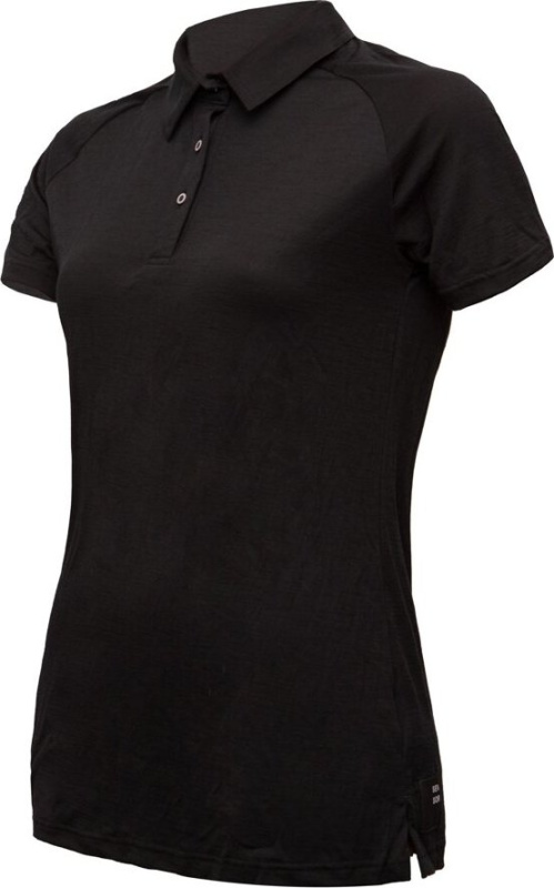 Dámské termo polo triko SENSOR Merino active polo černá Barva: černá, Velikost: L