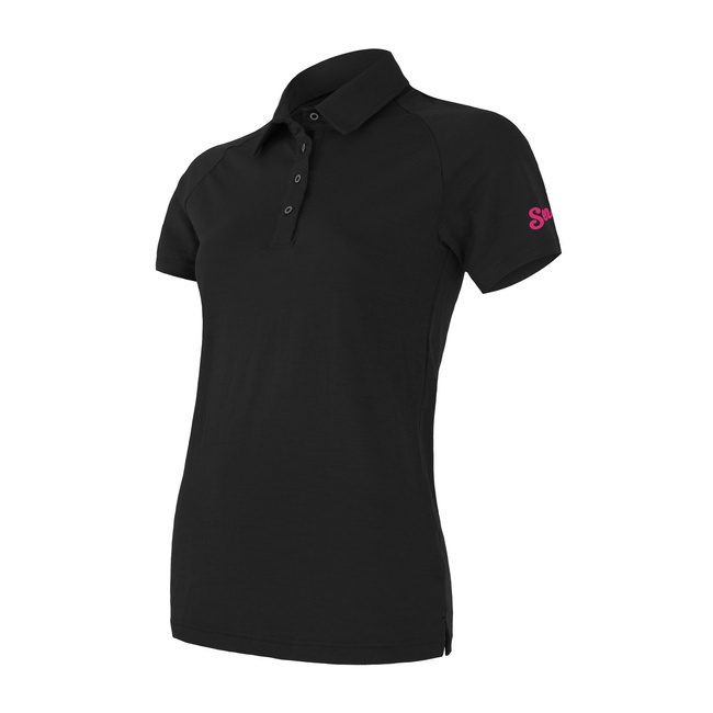 Dámské termo polo triko SENSOR Merino active polo černá Barva: černá, Velikost: XL