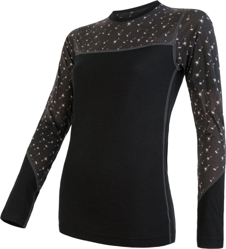 Dámské termo tričko SENSOR Merino impress černá Barva: černá, Velikost: XL