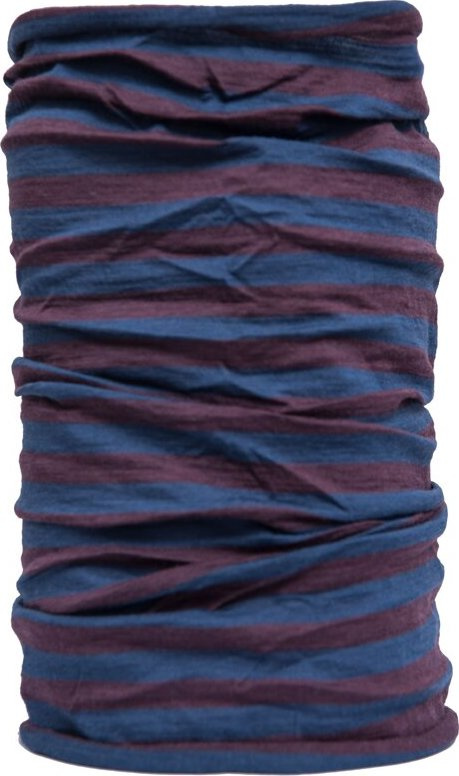 Multifunkční šátek SENSOR Tube Merino Air modrá/vínová pruhy