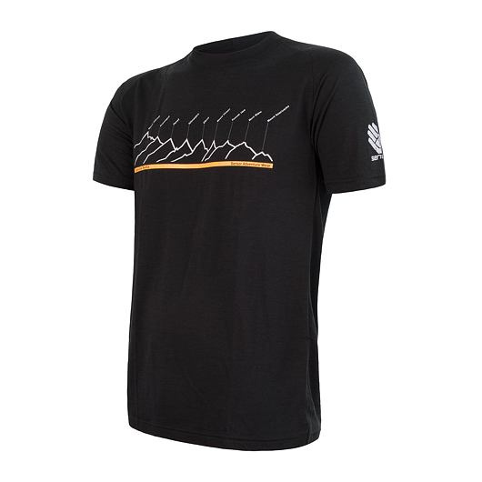 Pánské merino tričko SENSOR air pt černá Barva: černá, Velikost: XL