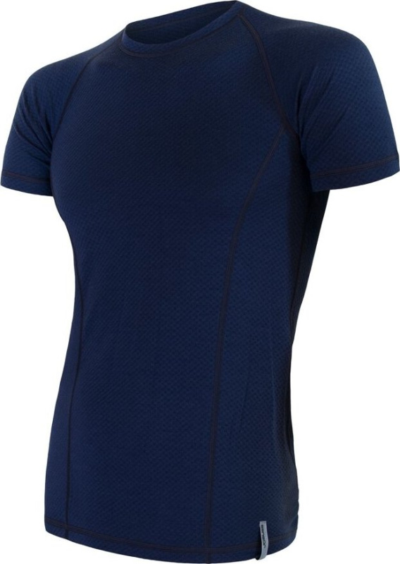 Pánské funkční tričko SENSOR Merino df modrá Barva: Modrá, Velikost: XL