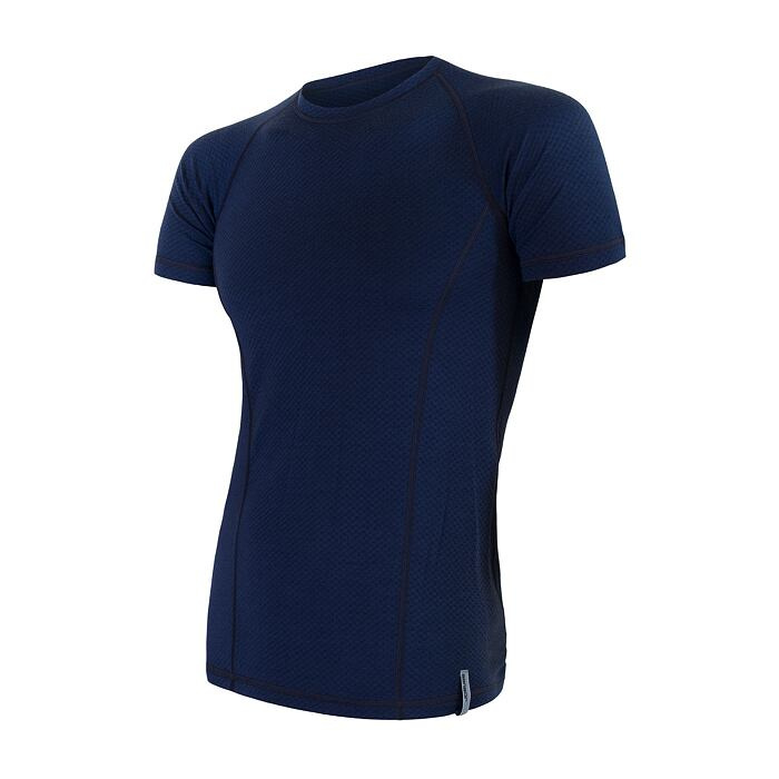Pánské funkční tričko SENSOR Merino df modrá Barva: Modrá, Velikost: XXL