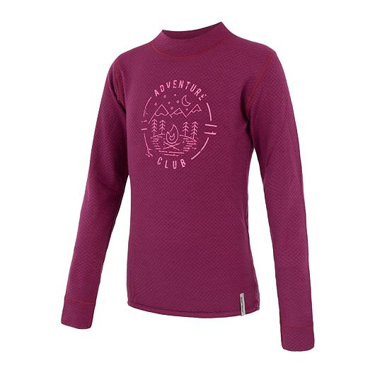 SENSOR MERINO DF CLUB dětské triko dl.rukáv lilla Velikost: 90
