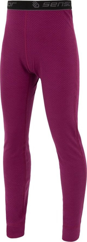 Juniorské merino spodky SENSOR Merino Double Face lilla Barva: fialová, Velikost: 150