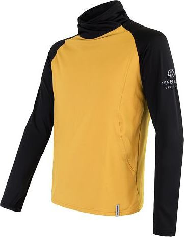 Pánská funkční mikina SENSOR Coolmax Thermo mustard/černá Barva: černá, Velikost: XXL